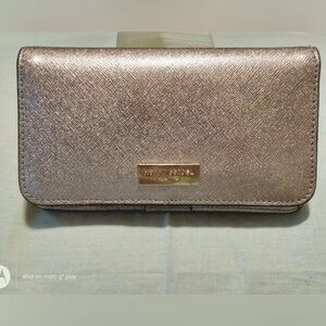 Henri Bendel Metallic Silver Clutch